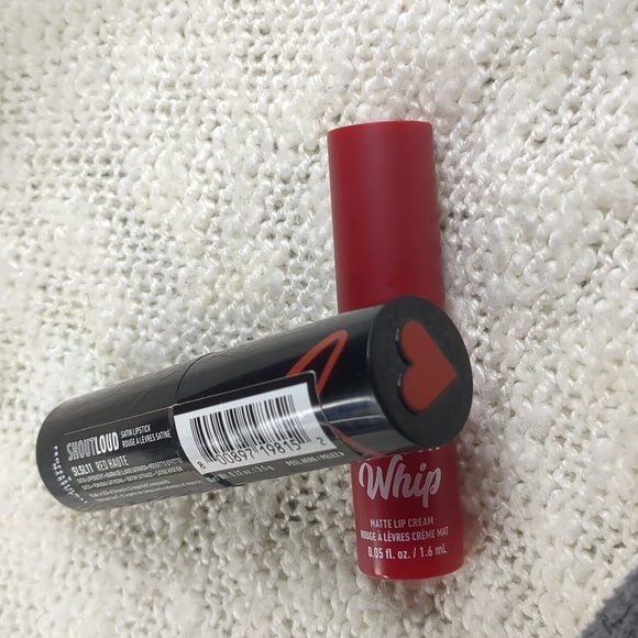 NYX Satin Lipstick in Red Haute and Smooth Whip Lip Balm in Cherry Creme Duo - Picture 6 of 9